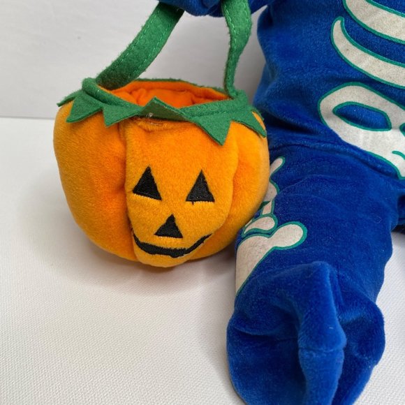 Winne Pooh Skeleton Costume Halloween Trick Or Treat Jackolantern Pumpkin Plush - Picture 6 of 7